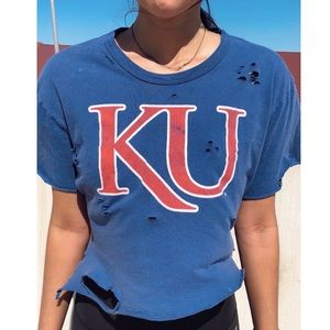 University of Kansas Cropped Shirt